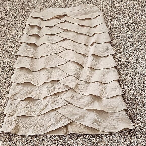 Terramina Collection New York Dresses & Skirts - Champagne Tiered Skirt Fluttery Size 12